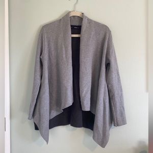 Zara Cardigan, reversible! Blue & dark gray, modern cut & super flattering.